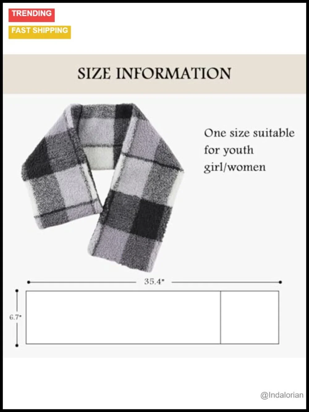 Fleece Winter Scarf Neck Warmer Classic Cold Weather Wrap